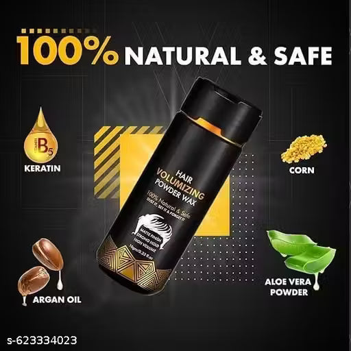 Hair Volumizing Powder Wax for Men - 10 Gram | Matte Finish | 24 hrs Strong Hold | 100% Natural & Safe Hair Styling Powder | Paraben & Sulphate Free(gabru)