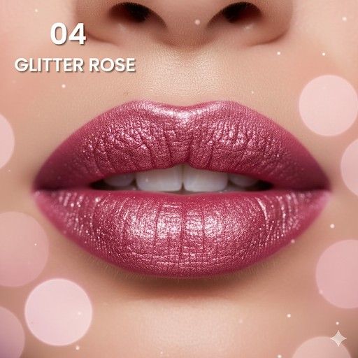 Swiss Beauty More Than Glitter Lipstick - 4 Rose