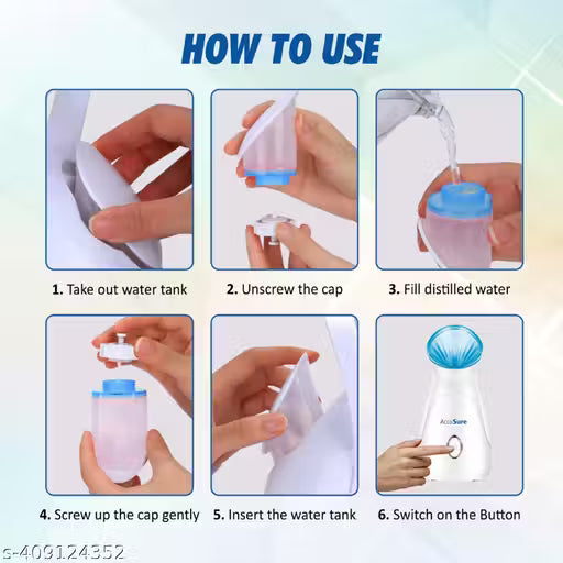 AccuSure Nano Ionic Facial Steamer for Home Facial Deep Cleaning,Steam breath machine for Adults/Kids, Best for Men/Women Beauty Spa at Home