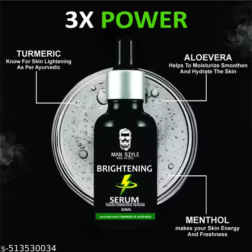 Men Sky Foam Face Wash Fights Acne | Pimple Skin Whitening & Brightening- 100 ml & Skin Lightening Face Serum For Daily GloW & Brightrning Skin 30ml & Skin Lightening Face Srub De-tan And Exfoliate 100gm