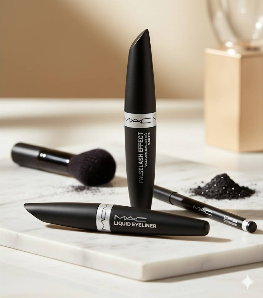 Mac Mascara, Eyebrow Pencil & Liquid Eyeliner – Eye Makeup Combo