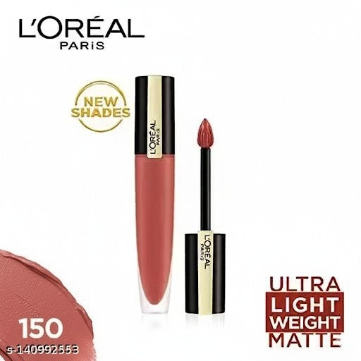 L'Oreal Paris Rouge Signature Matte Liquid Lipstick, 150 I Dominate, Nude