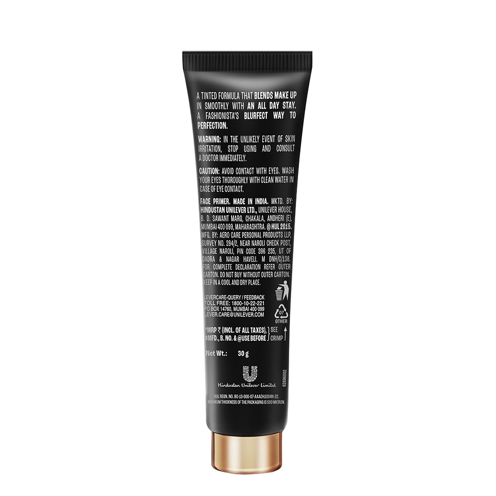 Lakme Unreal Blurfect Primer- Mini, Blurs Pores, Mattifies & Absorbs Excess Oil - Non Sticky skin, Lightweight & Waterproof, Long Lasting Makeup, 10ml