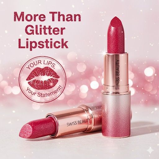 Swiss Beauty More Than Glitter Lipstick - 4 Rose