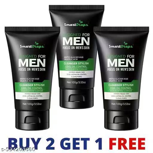 Refreshing Face For Men | Professional Face Cleanser |Facewash for Glow & Skin Repair | Men's Facewash | Men' s Facial Cleanser |Dark Spots & Pigmentation For All Skin Type Use For Men 100G(Pack Of -3)