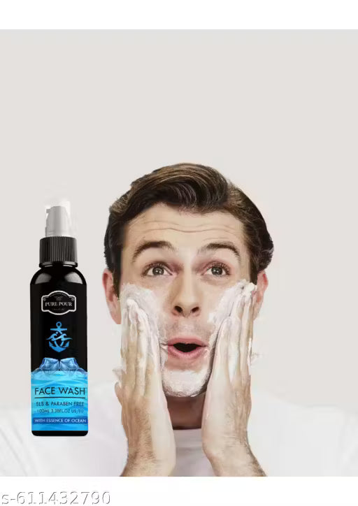 Face Wash for Men | Fight Acne & Pimples, Brighten Skin, Ubtan Face Wash, Clears Dirt, Oil Control, Refreshing Feel - Multi-Action Formula | 100 ml Refreshing Face For Men | Professional Face Cleanser
