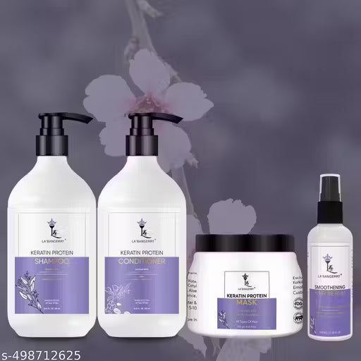 LABANGERRY Keratin Hair Shampoo And Conditioner Thickens and Volumizes Thin Hair Decreases and Keratin Hair Mask Repair Dry Damaged Hair | Hair Serum For Enhances elasticity and promotes healthier hair growth