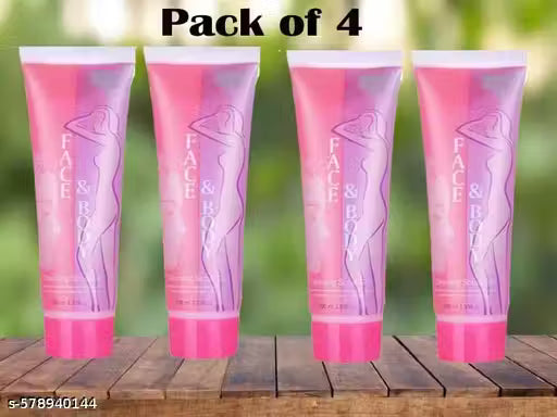 New Face & Bodyy Gel for Bodyy cleaning Scrub Gel for man and Woman Pack of 4