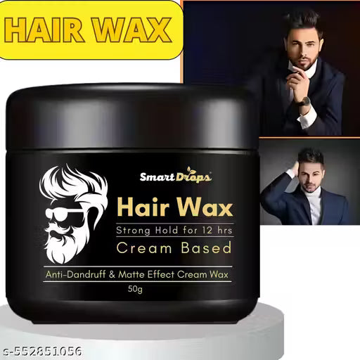 Hair Wax Cream For Men|Hair wax For All Type Of Hair Natural Finish Hair|Anti Dandruff & Matte Effect Cream Wax|Easy to Spread and Strong Hold for 12hrs +Anti Dandruff 50GM