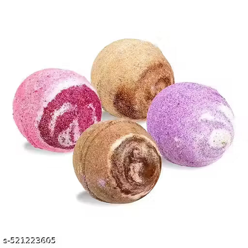 Home Boutique Aromatic Bath Bombs Rose Lavender Vanilla and Coffee (Pack of 4)