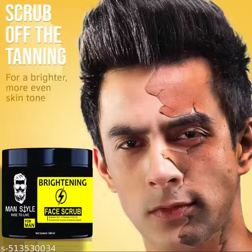 Men Sky Foam Face Wash Fights Acne | Pimple Skin Whitening & Brightening- 100 ml & Skin Lightening Face Serum For Daily GloW & Brightrning Skin 30ml & Skin Lightening Face Srub De-tan And Exfoliate 100gm