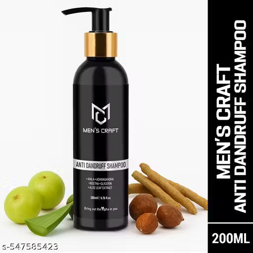 Men's Craft Anti Dandruff Shampoo with Amla, Ashwagandha, Reetha, 200ml