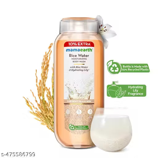 Mamaearth Rice Water Moisturizing Body Wash with Rice Water & Hydrating Lily Scent for Dewy Glass Skin - 275 ml