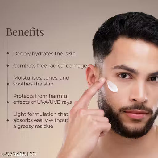 Facial Cleanser + Face Moisturised Cream for Men with Instant Glowing & Brightening Skin Combo for Men